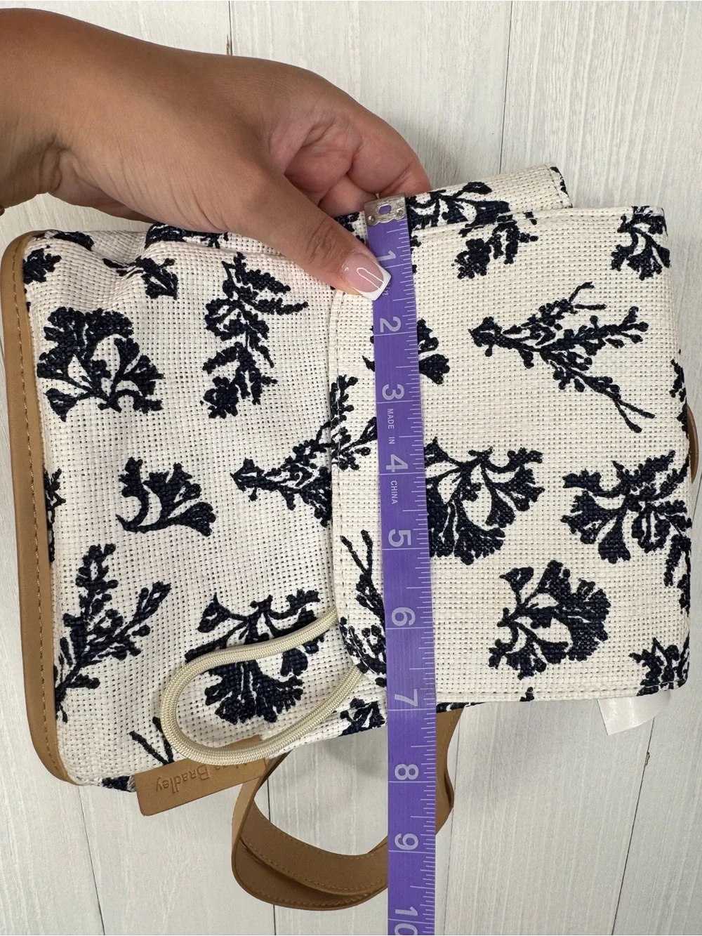 Vera Bradley Straw Mini Backpack in Adrift Coral Blue